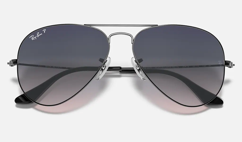Ray-Ban Okulary przeciwsłoneczne z polaryzacją AVIATOR LARGE METAL RB3025 - 004/78
