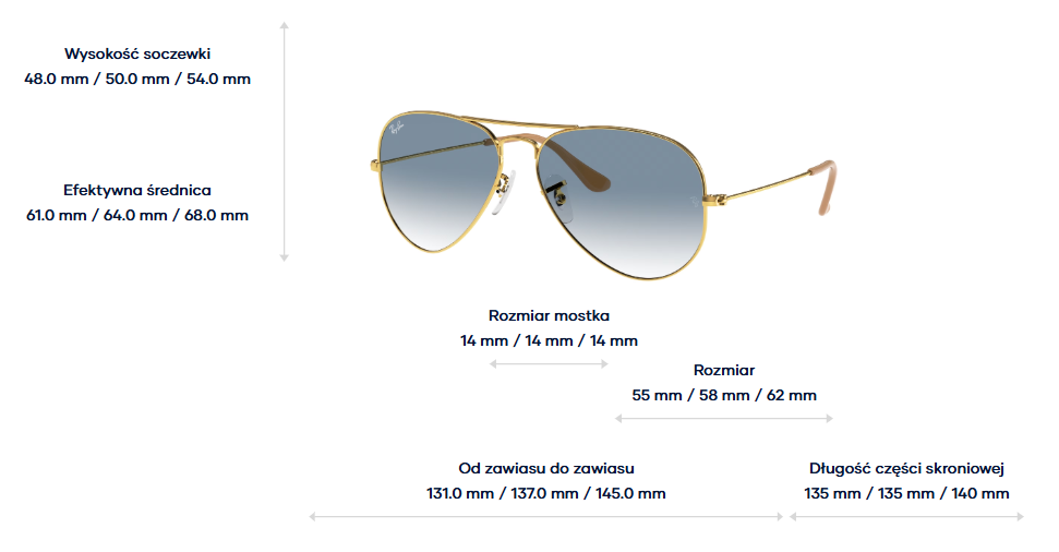 Ray-Ban Sunglasses AVIATOR RB3025 - 001/3F