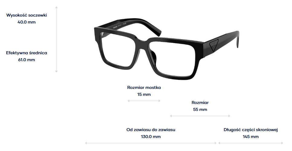 Prada Okulary korekcyjne PR D10VD-16K1O1