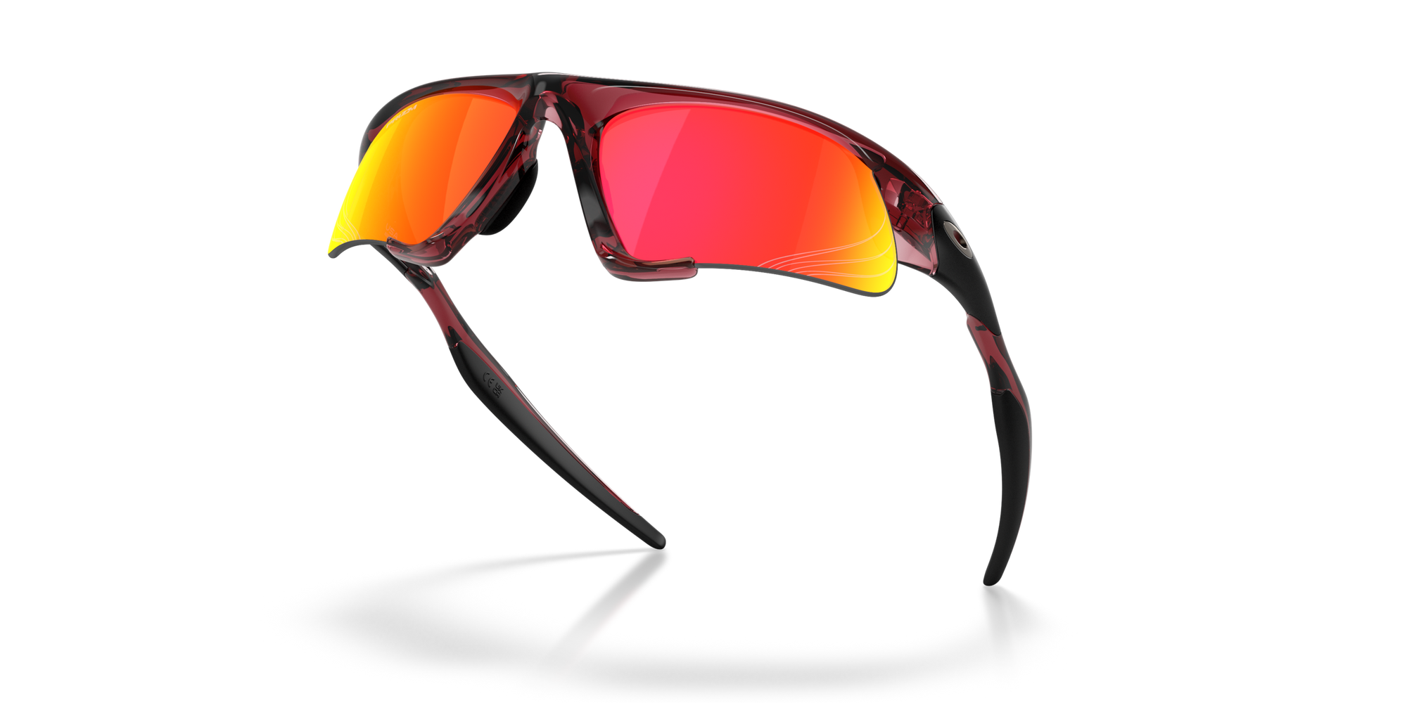 Oakley Sunglasses SUTURE JACKET Basecamp Collection Transparent Iron Red/Prizm Ruby OO9532-12