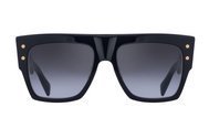Balmain Okulary przeciwsłoneczne BPS-100A Black and gold-tone acetate B-I sunglasses
