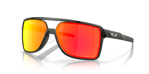 Oakley Okulary przeciwsłoneczne Castel Matte Grey Smoke, Prizm Ruby OO9147-05