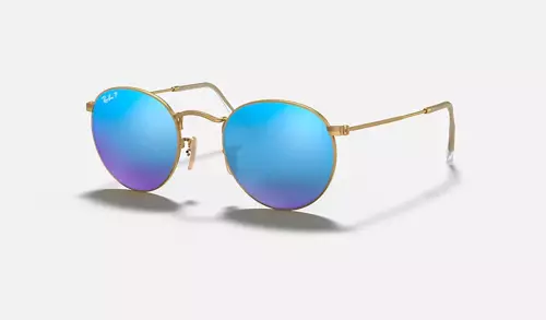 Ray-Ban Okulary przeciwsłoneczne z polaryzacją ROUND METAL RB3447 - 112/4L